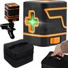 NONE Livella Laser Elettronica a Linee Incrociate, Raggio Verde, Autolivellante, Orizzontale e Verticale, con Staffa Rotante e Morsetto, Autolivellante, Portata 25M, Custodia in Schiuma, Alta Visibilità,