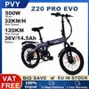 PVY Bicicletta Elettrica PVY Z20 PRO EVO, Velocità Massima 32KM/H, Motore a Sensore di Coppia 500W, Batteria 36V/14.5Ah, Autonomia 120 Km, Pneumatici da 20 Pollici