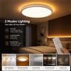 Lureshine Plafoniera LED con Telecomando Dimmerabile, Faretto da Incasso Ultra-Sottile con Illuminazione Regolabile a 3 Temperature di Colore e Luce Notturna Retroilluminata Ambra da 1800K per Soggiorno, Camera