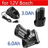 DAWEIKALA Batteria Ricaricabile Li-ion per BOSCH BAT411 10.8V/12V 3000mAh 6000mAh, Compatibile con BAT411 BAT412A BAT413A D-70745GOP 2607336014 PS20-2, per Utensili Elettrici Cordless 12V Bosch e Caricabatterie