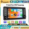 podofo Autoradio Podofo 2Din per VW Touareg Transporter Ts Multivan, Sistema Intelligente per Auto con Carplay e Android Auto, Navigazione GPS, FM, USB