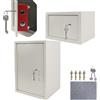 NONE Cassaforte di Sicurezza in Acciaio con Doppia Serratura a Chiave, 2 Chiavi Incluse, Montabile a Parete o a Pavimento per Casa e Ufficio, Colore Beige