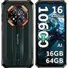 OUKITEL G7 Smartphone Robusto Sbloccato, 16GB RAM (4+12) + 64GB/128GB/256GB ROM, 1TB TF, Display HD da 6,52", Telefono Android16 Robusto IP68/IP69K, Batteria da 10600mAh, Schermo a 90Hz, Fotocamera