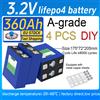VariCore 3.2V 360Ah Batteria ricaricabile LiFePO4 di grado A, 4 pezzi, batteria al litio ferro fosfato ad alta capacità e lunga durata, vendita all'ingrosso senza dazi UE, spedizione rapida da