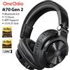 Oneodio A70 Gen 2 Cuffie Wireless Bluetooth 6.0 con Audio Hi-Res LDAC, 72 Ore di Autonomia, Cuffie Over-Ear da Studio con Supporto APP