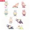 POP MART LABUBU THE MONSTERS Serie Lazy Yoga Scatola a Sorpresa Ornamenti Kawaii Statuette Decorazioni per la Casa Modelli da Scrivania