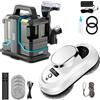 Seeiswork Set Combinato 2-in-1 per la Pulizia Domestica, Robot Lavavetri 5600Pa (Protezione UPS contro la Spegnimento/Telecomando/Anti-caduta) + Macchina Pulisci Tappeti Integrata con Aspirazione a Spruzzo