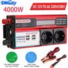 DWiusty Inverter DWiusty 4000W Onda Sinusoidale Pura 12V a 220V/230V 50/60HZ con 4 Prese USB EU per Ricarica e Schermo LED