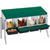 NONE Nido Arrotolabile in Metallo per Galline con Gambe di Supporto, Verde, 4 Scomparti | Uova Pulite Senza Rischio di Rottura, Massima Igiene Attraverso il Sostituzione delle Gusci, Materiale Durevole