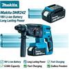 Makita DHR242, martello perforatore professionale a batteria da 18 V, leggero e maneggevole, con design a vibrazioni ridotte che contribuisce a minimizzare l'affaticamento durante le lunghe sessioni