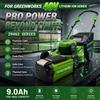 Ddadache Batteria di ricambio agli ioni di litio da 40V 9.0Ah per Greenworks 29462, batteria ad alta capacità da 9000mAh 40 Volt compatibile con utensili elettrici a batteria Greenworks 40V per tosaerba senza