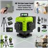 NONE Livella Laser 4D a 16 Linee con Raggio Verde 360° ° Livella Autolivellante a Linea Incrociata con Display Digitale, Telecomando, Treppiede e 2 Batterie per Costruzioni, Piastrellatura e Fai-da-Te