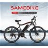 SAMEBIKE Bicicletta elettrica SAMEBIKE SY26-II, telaio leggero in lega di alluminio, batteria al litio ternaria da 480 Wh, potente motore con coppia massima di 50N·m, comode sospensioni e doppio freno a disco