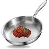 DWiusty Padella antiaderente G Pan da 26/28/30 cm, senza rivestimento, con motivo a squame di pesce, in titanio puro, utensile da cucina in lega di titanio.