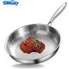 DWiusty 26/28/30cm Padella antiaderente, padella non rivestita, motivo a squame di pesce, motivo martellato, padella in titanio puro Erman, utensili da cucina in lega di titanio