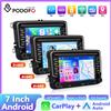 Podofo Autoradio Multimediale Wireless da 7 Pollici con CarPlay e Android Auto, GPS per Volkswagen VW Passat B6 B7 CC Tiguan Touran GOLF POLO