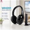 NONE Nuove Cuffie Wireless Over-Ear 5-in-1, Radio TV RF 87.5MHz con Base Trasmettitore, Cuffie Stereo a Doppio Uso Cablate-Wireless per Audio Domestico e Televisione