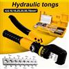 NONE Set di Pinze Idrauliche per Crimpatura con Scatola in Plastica, per Terminali di Cavi e Batterie, 9 Matrici, 100KN, 4/6/8/10/16/25/35/50/70 mm²