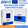 EASUN POWER Inverter Solare Ibrido EASUN POWER 6.5KW 4KW 2KW 48V 24V 12V 220VAC con Controller Solare MPPT 120A Integrato, Onda Sinusoidale Pura, Inverter Off-Grid con WIFI