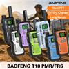BAOFENG 2PCS BAPFENG BF-T18 Mini Walkie Talkie a Lungo Raggio PMR FRS Dual PTT Ricaricabile Portatile Radio Bidirezionale Tipo-C VOX per Campeggio