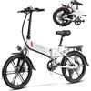 SAMEBIKE 20LVXD30-II Bicicletta Elettrica per Adulti, Batteria Rimovibile 48V10.4AH, Bici Elettrica con Motore da 250W, 25km/h, Bicicletta Elettrica Pieghevole da 20 Pollici per Pendolari Urbani,