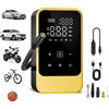 NONE Pompa ad aria per auto senza fili, compressore d'aria portatile, gonfiatore elettrico per pneumatici con display digitale LCD, adatto per auto, moto, biciclette, palloni, pompa ad aria multifunzionale