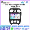 podofo Autoradio Podofo Wireless CarPlay Android Auto per VW Volkswagen Beetle 2004-2010, Navigazione GPS, 2Din Multimedia, Stereo