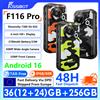 fossibot [Spedito dall'Europa] Fossibot F116 Pro 5G Telefono Resistente 48MP 152.6 ° Fotocamera grandangolare, display HD+ da 4 pollici, 36(12+24)GB RAM+256GB ROM, MediaTek Dimensity 7300 5G, batteria da