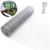 NONE Rete per Polli 40cm X 10m, Recinzione Esagonale Zincata Antiruggine per Esterni per Proteggere Piante da Giardino, Verdure, Fiori e Frutta da Cani, Conigli e Scoiattoli