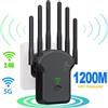 NONE Ripetitore WiFi 1200Mb/s Dual Band Amplificatore Wireless 2.4G 5GHz Amplificatore di Segnale a Lungo Raggio 360 ° Copertura Completa per Router Wireless da Ufficio Domestico