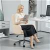 HOMCOM Sedia da ufficio HOMCOM, sedia ergonomica da scrivania con braccioli, sedia girevole regolabile in altezza con funzione reclinabile, sedia imbottita per ufficio domestico, colore bianco crema.