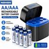 Nohon Batterie Ricaricabili NOHON AA/AAA 1.5V Kit Misto per Giocattoli, Console di Gioco, Mouse, Telecomando, Campanello, Misuratore di Pressione Sanguigna