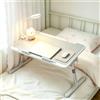 NONE Tavolino Pieghevole Multifunzionale per Laptop da Letto, Altezza e Angolazione Regolabili, Capacità di Carico 30KG, Tavolo per Notebook per Dormitori Studenteschi, Divani, Letti e Campeggio
