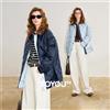 TOYOUTH Giacca da Donna 90% Piumino d'Anatra Bianca, Nuova Collezione Inverno 2025, Parka Antibatterico a Doppio Lato con Colletto Reversibile, Cappotto da Donna