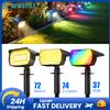 newstyle Faretto Solare da Esterno 72LED Luce Calda, 74LED 3 Colori, 37LED RGB, Impermeabile IP65, con 3 Modalità di Illuminazione, Alimentato a Energia Solare per Giardino