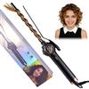 HATTEKER Mini Ferro Arricciacapelli da 9mm, Display Digitale LCD della Temperatura, Arricciacapelli Regolabile a 4 Livelli di Calore per Ricci Stretti, Strumento per lo Styling di Capelli Corti