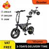 NONE Bicicletta Elettrica Iscooter Eb1S per Adulti, Motore 350W, Batteria 36V12Ah, Autonomia 30-50Km, Velocità Massima 25Km/h, Pneumatici da 14 Pollici, Controllo APP, Ammortizzatore, Pieghevole