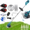 NONE Tagliaerba Elettrico a Batteria con Asta Telescopica, 3 Lame Diverse, Leggero e Senza Fili per la Cura del Prato, Potatura Esterna e Giardinaggio