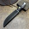 Gdekls Coltello da collezione fatto a mano in stile classico, lama in acciaio inossidabile ad alte prestazioni, manico in legno curvo e confortevole, fodero protettivo in pelle sintetica per collezione e