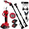 NONE Motosega telescopica senza fili 4-in-1 e cesoie elettriche per potatura, mini motosega da 6 pollici, motore brushless da 300W, batteria 21V 2x2000mAh, asta estensibile fino a 240 cm, sega da giardino