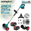 Yofidra Tagliaerba Elettrico Senza Fili YOFIDRA, Rasaerba da Giardino, Lunghezza Lama 100-135cm, Utensile Elettrico per Batteria Makita 18-21V