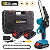 NONE Motosega Cordless Mini da 6 Pollici, Sega Elettrica Portatile da 21V con 2 Batterie, 2 Catene Sostituibili, Guanti di Sicurezza e Caricabatterie, Piccola Motosega Ricaricabile per Potatura Alberi,