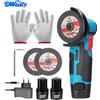 DWiusty Smerigliatrice Manuale ad Alta Velocità DWiusty 19.500 RPM, Utensile per Taglio e Lucidatura, Mini Smerigliatrice Angolare Ricaricabile 12V Ideale per Taglio di Metallo e Legno