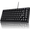 Ajazz Tastiera Meccanica da Gaming AK820 con Switch Rossi, Layout 75%, Switch Sostituibili a Caldo, Dotata di Porta USB-C, Retroilluminazione Bianca, Fiv