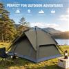 NONE Tenda Automatica Pop-up per 3-4 Persone, Apertura Rapida Idraulica, Impermeabile 2000mm, Leggera, con Rete per Trekking all'Aperto