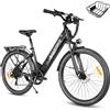 SAMEBIKE RS-A01PRO-T Bicicletta Elettrica 26 Pollici Batteria 36V 15Ah Doppia Sospensione Freni a Disco Meccanici Cestino Anteriore Portapacchi Posteriore E-Bike Urbana per Adulti