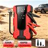 NONE Avviatore di Emergenza per Auto Portatile con Compressore d'Aria, Avviatore Auto 12V 3200A, Booster Batteria Auto, Pompa per Pneumatici 150PSI