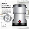 NONE Macinino Elettrico Multifunzionale per Spezie in Acciaio Inox con 4 Lame, Mini Macinino per Chicchi di Caffè, Noci e Cereali