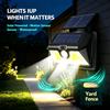 NONE WETECH W2701 Lampada da parete solare per esterni 46COB+6LED con sensore di movimento, batteria da 1200mAh, accensione all'alba e spegnimento al tramonto, lampada di sicurezza impermeabile per