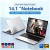 LENO Nuovo Laptop Ultra Sottile 14.1" 16GB RAM 2TB SSD Intel 4405U Notebook da Gaming Display 1920*1080 Computer per Ufficio e Studio PC Windows 11 Pro